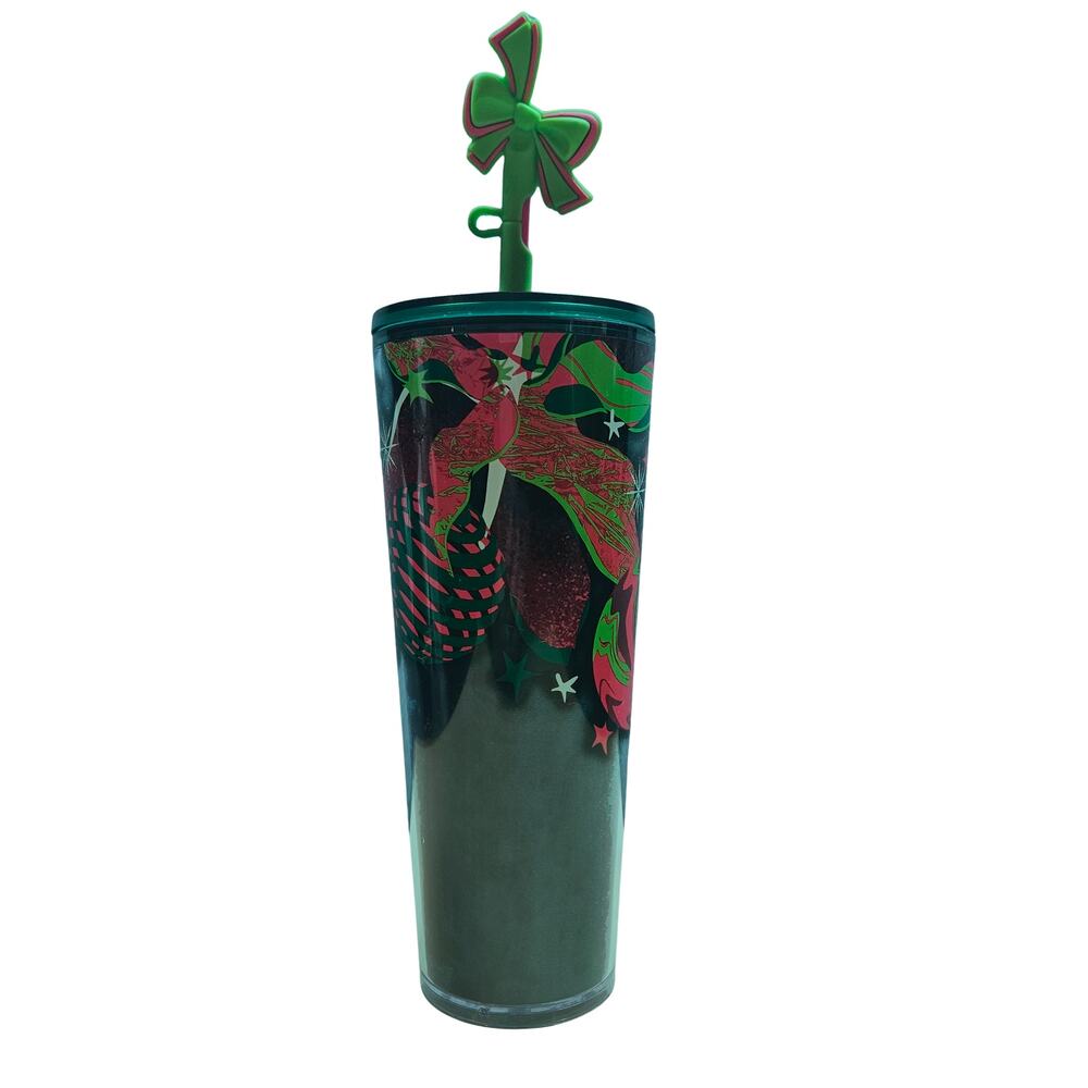 Starbucks 2023 Christmas Holiday Bow Straw Topper Ornament Venti Cold Tumbler